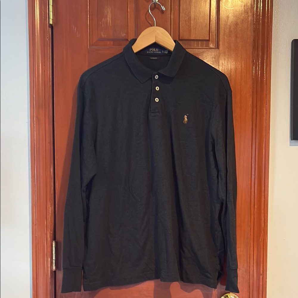 Ralph Lauren Black Polo Shirt Classic Design